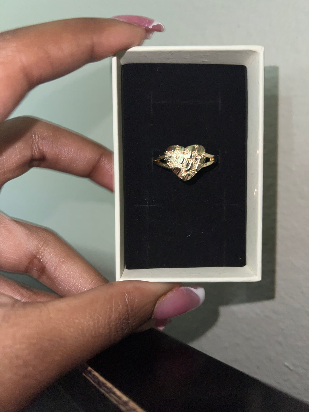 Gold nugget ring